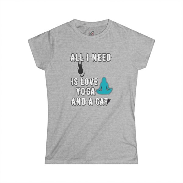 Yoga Cat Lover Tee, Perfect for Yoga Enthusiasts, Cat Lovers, Gift for Pet Owners, Relaxed Style, Everyday Wear