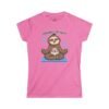 Yoga Makes Me Happy Sloth Tee, Cute Yoga Shirt, Sloth Lover Gift, Relaxation Top, Gift for Yogis, Funny Workout T-Shirt