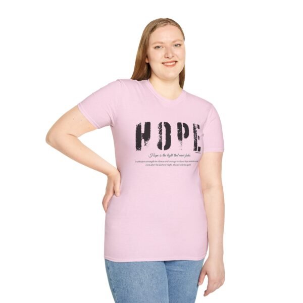 Hope Graphic Unisex Softstyle T-Shirt, Inspirational Apparel, Motivational Tee, Gift for Friends, Casual Wear, Everyday Comfort