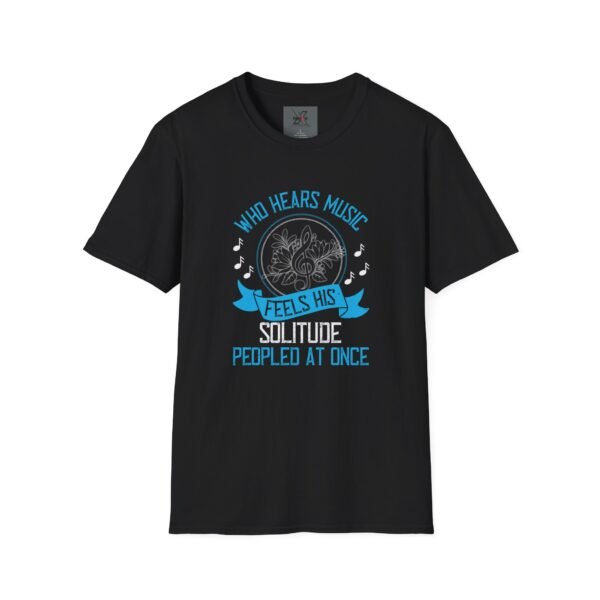 Musical Solitude T-Shirt, Music Lover Gift, Unisex Tee, Relaxed Fit Shirt, Casual Wear, Poetry Inspired Apparel