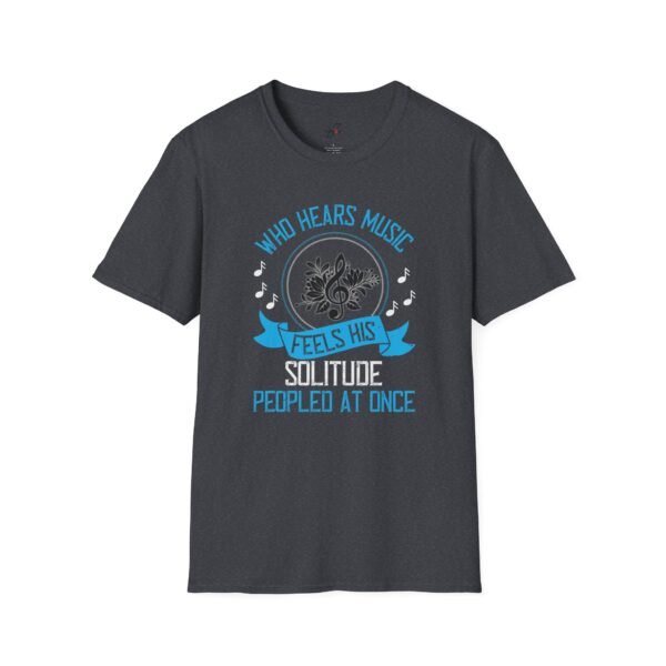 Musical Solitude T-Shirt, Music Lover Gift, Unisex Tee, Relaxed Fit Shirt, Casual Wear, Poetry Inspired Apparel
