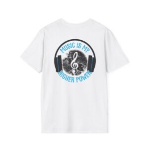 Musical Quote T-Shirt for Music Lovers, Softstyle Tee, Gift for Musicians, Music is My Higher Power Shirt, Casual Music Apparel