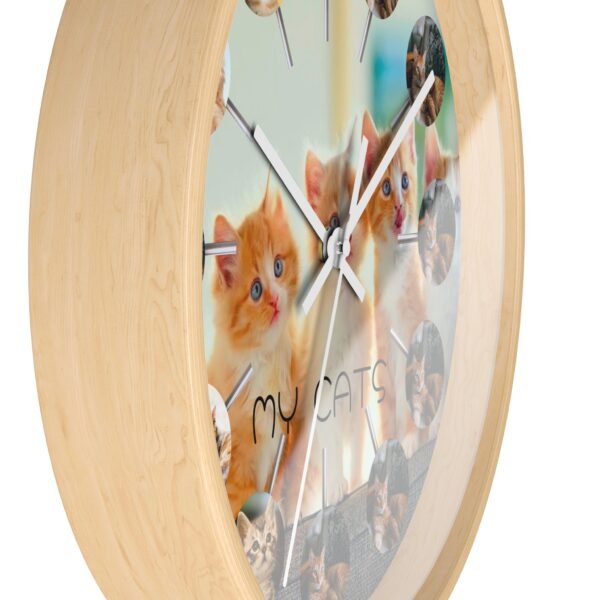 Purrfect Memories Clock Custom Kitten, Collage Wall Clock for Cat Lovers