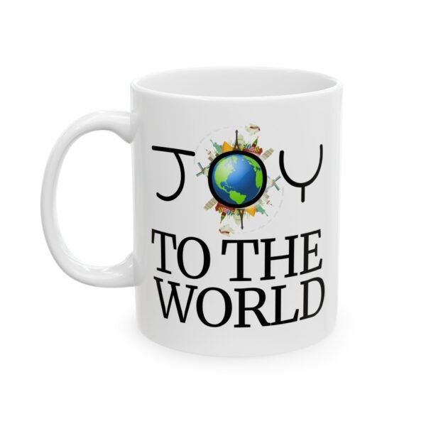 Joy to the World Ceramic Mug, Holiday Glossy Ceramic Mug (11/15oz)