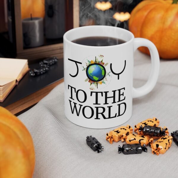 Joy to the World Ceramic Mug, Holiday Glossy Ceramic Mug (11/15oz)