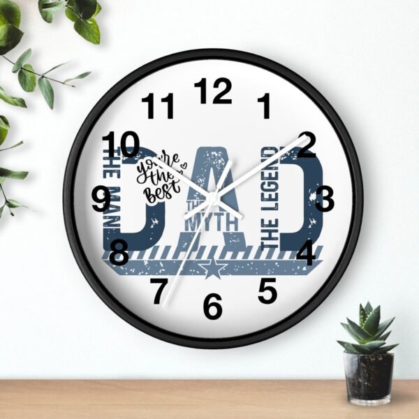Dad The Man The Myth The Legend Wall Clock, Father's Day Gift, Unique Home Decor, Modern Clock, Dad Gift, Family Wall Art