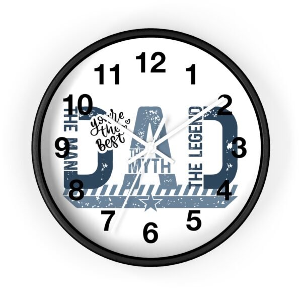 Dad The Man The Myth The Legend Wall Clock, Father's Day Gift, Unique Home Decor, Modern Clock, Dad Gift, Family Wall Art