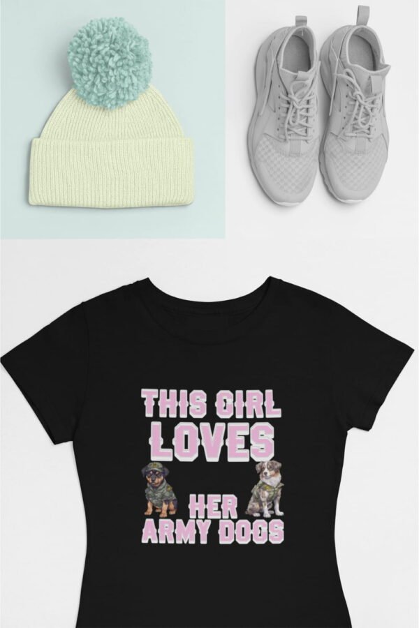 Women’s Military Dog Handler T-Shirt, K9 Handler Tee, Working Dog Apparel, Military Support Shirt, Dog Lover Gift, Lightweight Cotton Tee