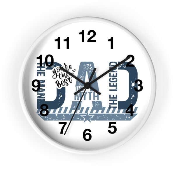 Dad The Man The Myth The Legend Wall Clock, Father's Day Gift, Unique Home Decor, Modern Clock, Dad Gift, Family Wall Art