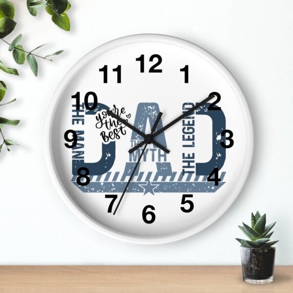 Dad The Man The Myth The Legend Wall Clock, Father's Day Gift, Unique Home Decor, Modern Clock, Dad Gift, Family Wall Art