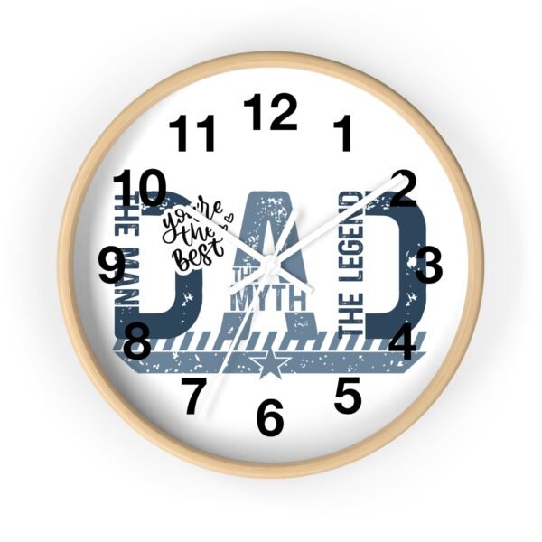 Dad The Man The Myth The Legend Wall Clock, Father's Day Gift, Unique Home Decor, Modern Clock, Dad Gift, Family Wall Art