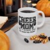 Cheer Mom Mug, Cheerleading Gift, Ceramic Coffee Cup, Cheer Coach Present, Team Spirit Mug, Cheerleader Mom, Motivational Drinkware