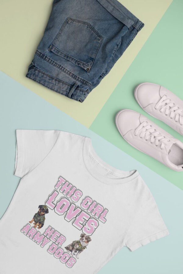 Women’s Military Dog Handler T-Shirt, K9 Handler Tee, Working Dog Apparel, Military Support Shirt, Dog Lover Gift, Lightweight Cotton Tee