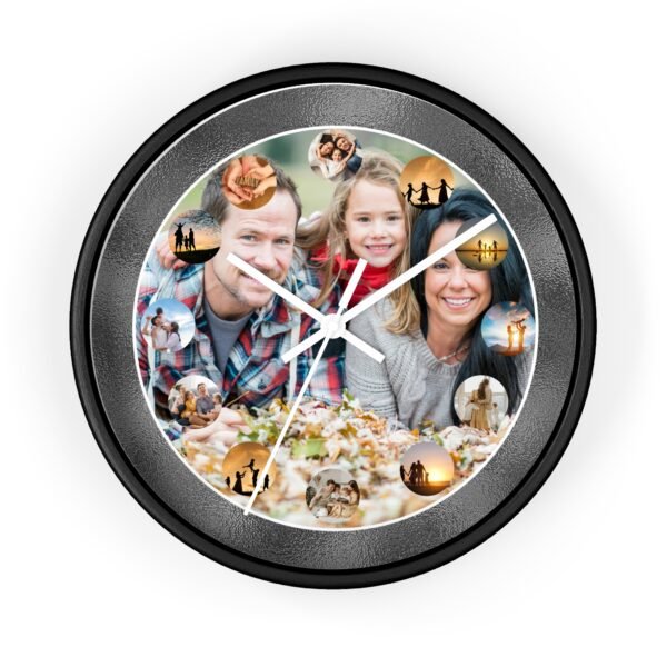 Personalized Photo Collage Wall Clock, Your Memories, Your Time, Your Style
