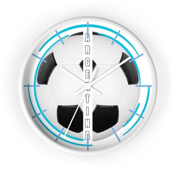 13764980312838152499_2048.jpeg Soccer Wall Clock, Sports Decor, Argentina Fan Gift, Home Office Timepiece, Soccer Decor, Unique Wall Art