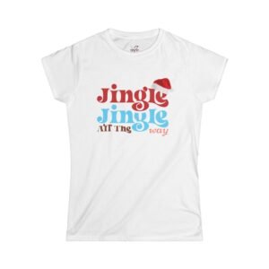 13768488973684863000_2048.jpeg Retro Christmas Tee, Festive Holiday Shirt, Soft Cotton T-Shirt, Women’s Holiday Fashion, Cheerful Christmas Apparel