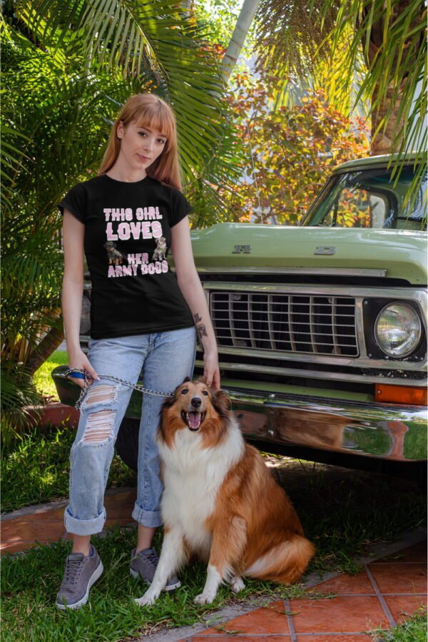 Women’s Military Dog Handler T-Shirt, K9 Handler Tee, Working Dog Apparel, Military Support Shirt, Dog Lover Gift, Lightweight Cotton Tee