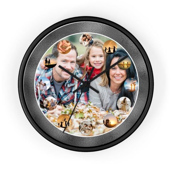 Personalized Photo Collage Wall Clock, Your Memories, Your Time, Your Style