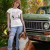 Women’s Military Dog Handler T-Shirt, K9 Handler Tee, Working Dog Apparel, Military Support Shirt, Dog Lover Gift, Lightweight Cotton Tee