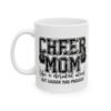 Cheer Mom Mug, Cheerleading Gift, Ceramic Coffee Cup, Cheer Coach Present, Team Spirit Mug, Cheerleader Mom, Motivational Drinkware