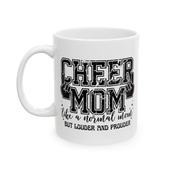Cheer Mom Mug, Cheerleading Gift, Ceramic Coffee Cup, Cheer Coach Present, Team Spirit Mug, Cheerleader Mom, Motivational Drinkware