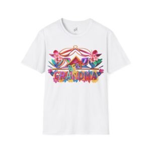 16332738287339381096_2048.jpeg Best Grandma Floral T-Shirt, Sunny Comfort Tee – Soft Cotton Shirt with Positive Message
