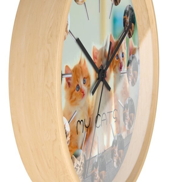Purrfect Memories Clock Custom Kitten, Collage Wall Clock for Cat Lovers