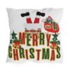 Merry Christmas Outdoor Pillow, Christmas pillow, holiday décor, outdoor cushion, vintage Christmas design