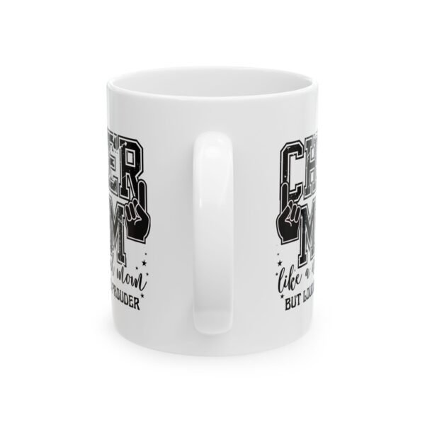 Cheer Mom Mug, Cheerleading Gift, Ceramic Coffee Cup, Cheer Coach Present, Team Spirit Mug, Cheerleader Mom, Motivational Drinkware