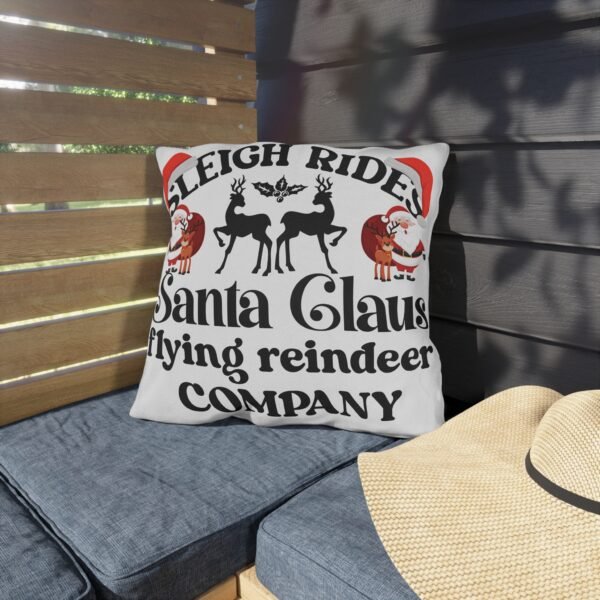 18305625681751062534_2048.jpeg Christmas Pillow, Sleigh Rides Santa Claus Flying Reindeer Company, Decorative Throw, With Different Designs On Both Sides!!