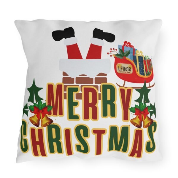 Merry Christmas Outdoor Pillow, Christmas pillow, holiday décor, outdoor cushion, vintage Christmas design