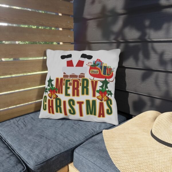 Merry Christmas Outdoor Pillow, Christmas pillow, holiday décor, outdoor cushion, vintage Christmas design