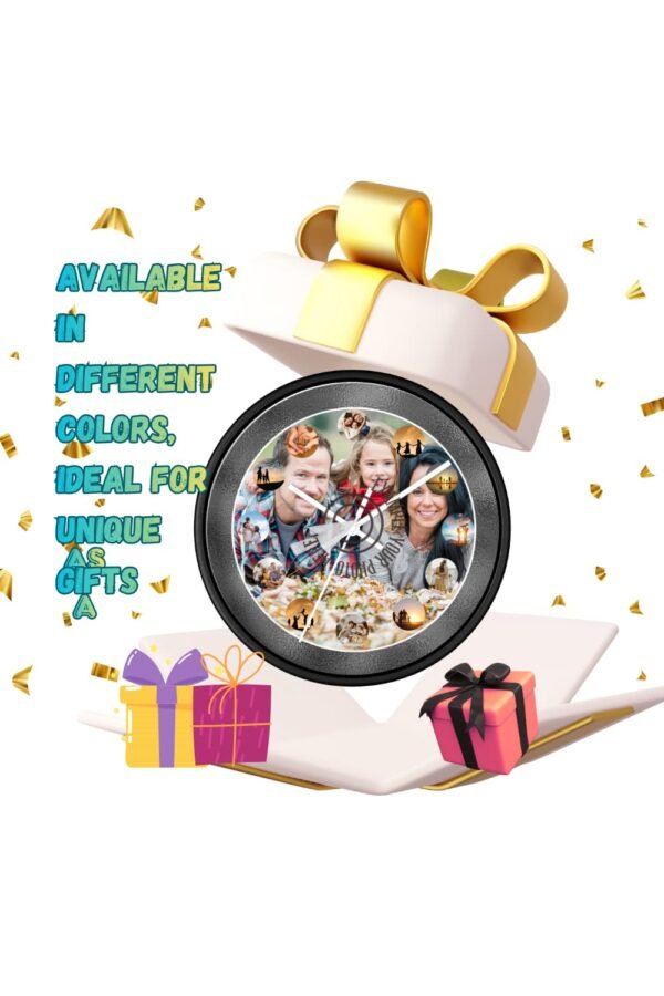 Personalized Photo Collage Wall Clock, Your Memories, Your Time, Your Style