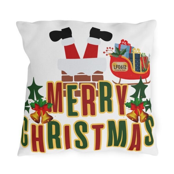 Merry Christmas Outdoor Pillow, Christmas pillow, holiday décor, outdoor cushion, vintage Christmas design