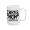 Cheer Mom Mug, Cheerleading Gift, Ceramic Coffee Cup, Cheer Coach Present, Team Spirit Mug, Cheerleader Mom, Motivational Drinkware