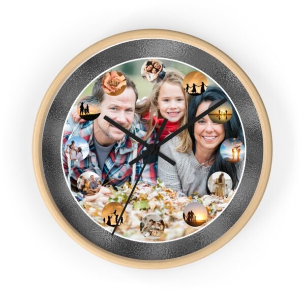 Personalized Photo Collage Wall Clock, Your Memories, Your Time, Your Style