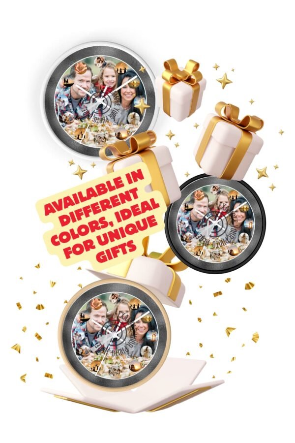 Personalized Photo Collage Wall Clock, Your Memories, Your Time, Your Style