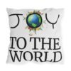 Joy to the World Outdoor Pillow,  Holiday Globe Decorative Cushion, Double Sided Print