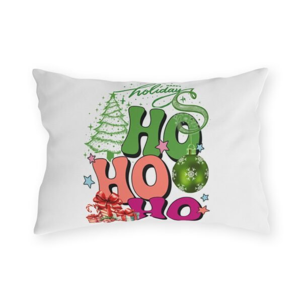 Christmas Outdoor Pillow,  Happy Holiday Decorative Cushion with Ornaments Gifts, Double-Sided Print