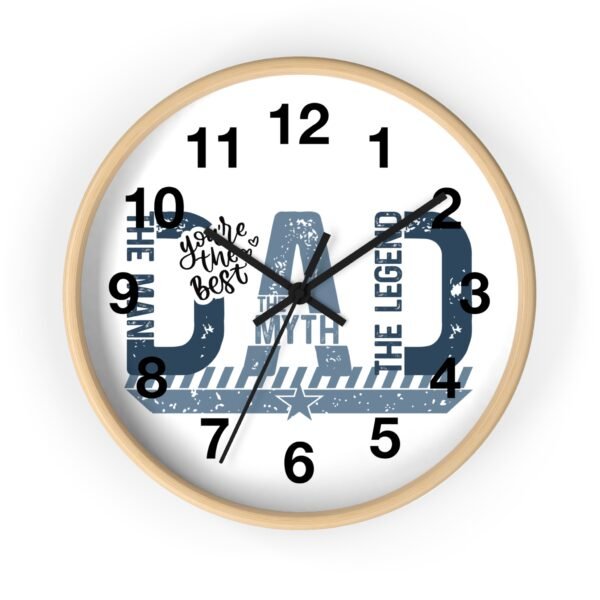 Dad The Man The Myth The Legend Wall Clock, Father's Day Gift, Unique Home Decor, Modern Clock, Dad Gift, Family Wall Art
