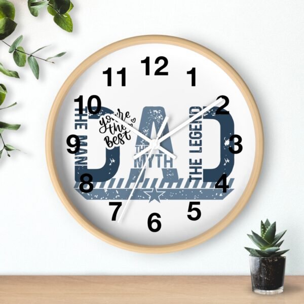 Dad The Man The Myth The Legend Wall Clock, Father's Day Gift, Unique Home Decor, Modern Clock, Dad Gift, Family Wall Art