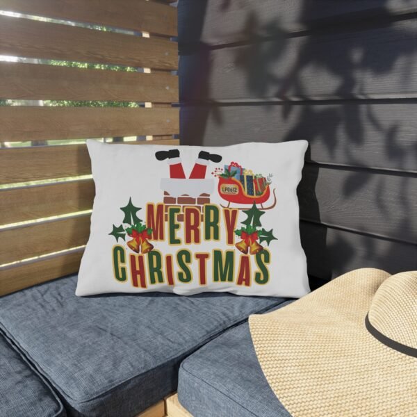 Merry Christmas Outdoor Pillow, Christmas pillow, holiday décor, outdoor cushion, vintage Christmas design