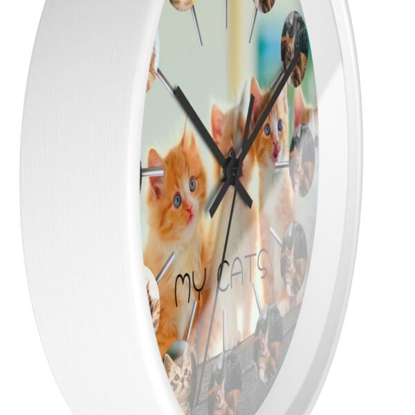 Purrfect Memories Clock Custom Kitten, Collage Wall Clock for Cat Lovers