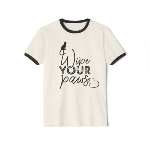 5150712983537865594_2048.jpeg Lightweight Women's Shirt, Wipe Your Paws Retro Ringer Tee, Cozy Style for Pet Lovers