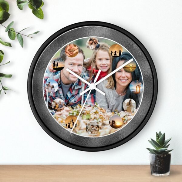 Personalized Photo Collage Wall Clock, Your Memories, Your Time, Your Style