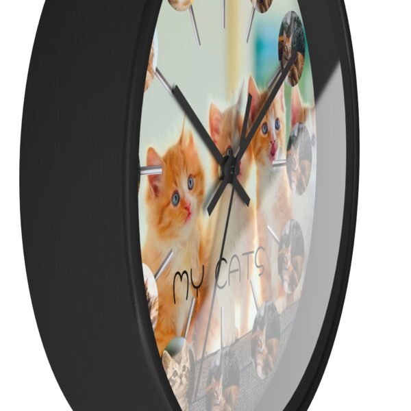 Purrfect Memories Clock Custom Kitten, Collage Wall Clock for Cat Lovers