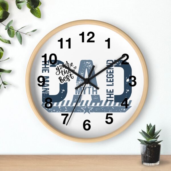 Dad The Man The Myth The Legend Wall Clock, Father's Day Gift, Unique Home Decor, Modern Clock, Dad Gift, Family Wall Art
