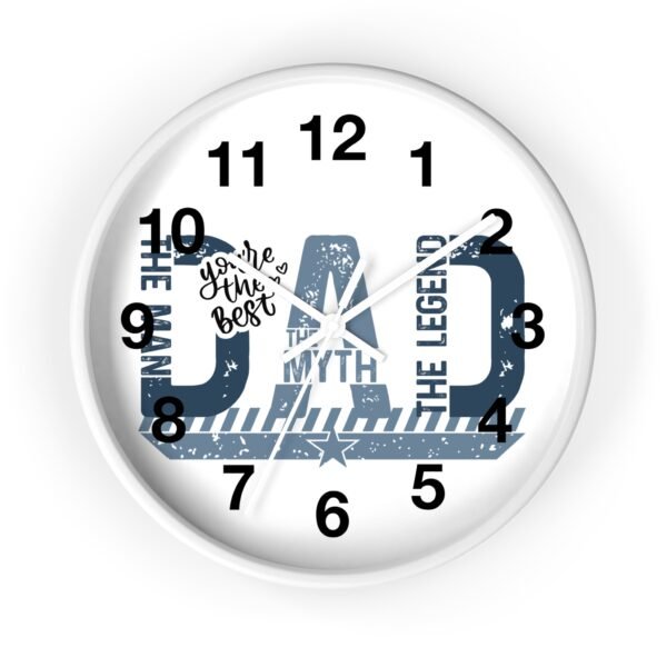 Dad The Man The Myth The Legend Wall Clock, Father's Day Gift, Unique Home Decor, Modern Clock, Dad Gift, Family Wall Art