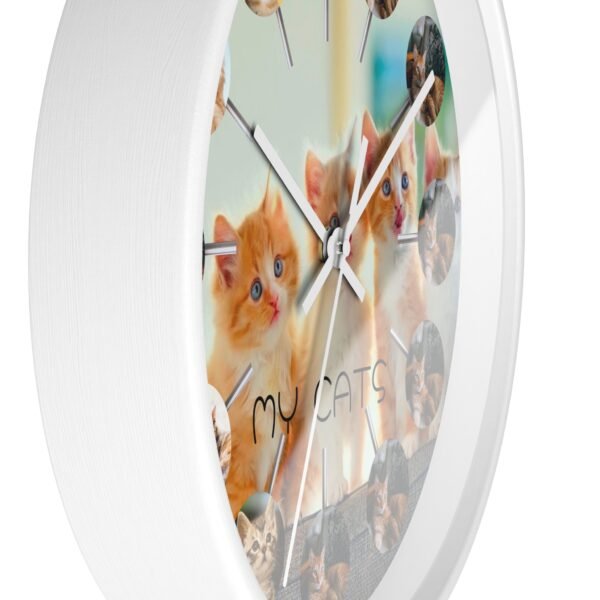 Purrfect Memories Clock Custom Kitten, Collage Wall Clock for Cat Lovers