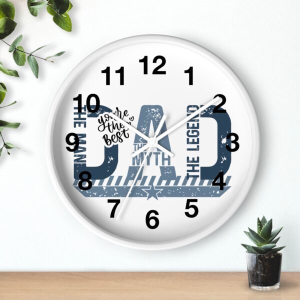 Dad The Man The Myth The Legend Wall Clock, Father's Day Gift, Unique Home Decor, Modern Clock, Dad Gift, Family Wall Art